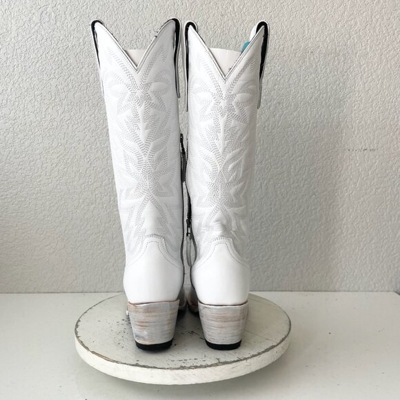 Lane MEGAN MORONEY Smokeshow Womens Cowboy Boots 8 White Western Cowgirl Tall - Picture 3 of 10